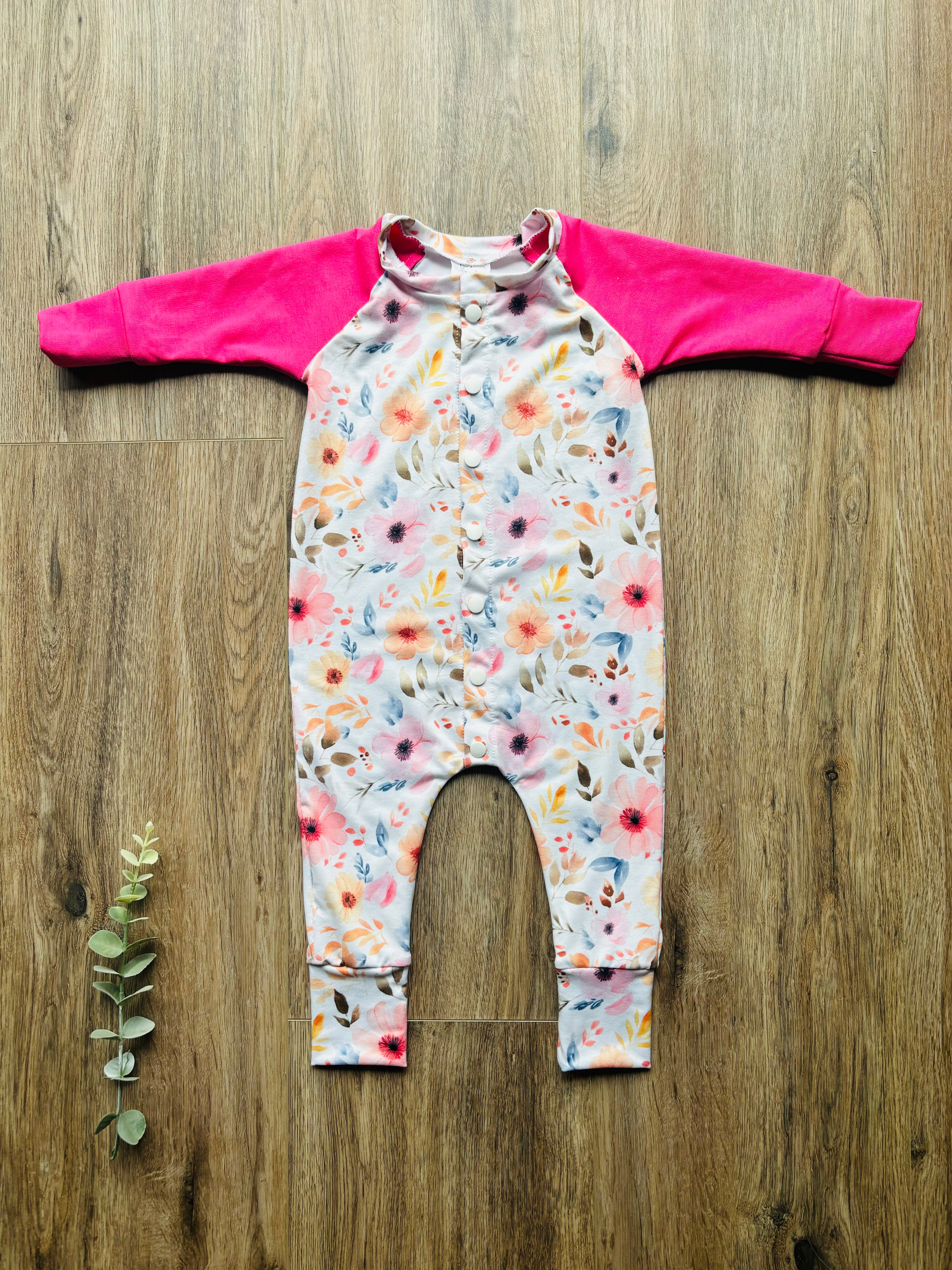 Pyjama évolutif fleuri pastel ( rose )