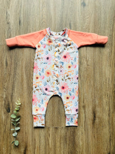 Pyjama évolutif fleuri pastel ( corail )
