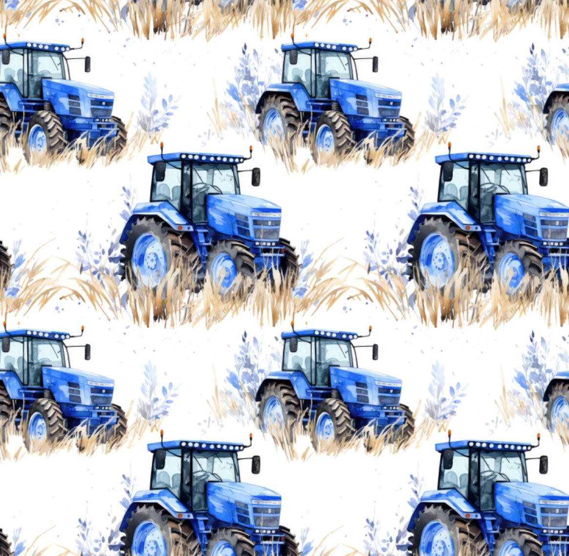 Tracteur bleu