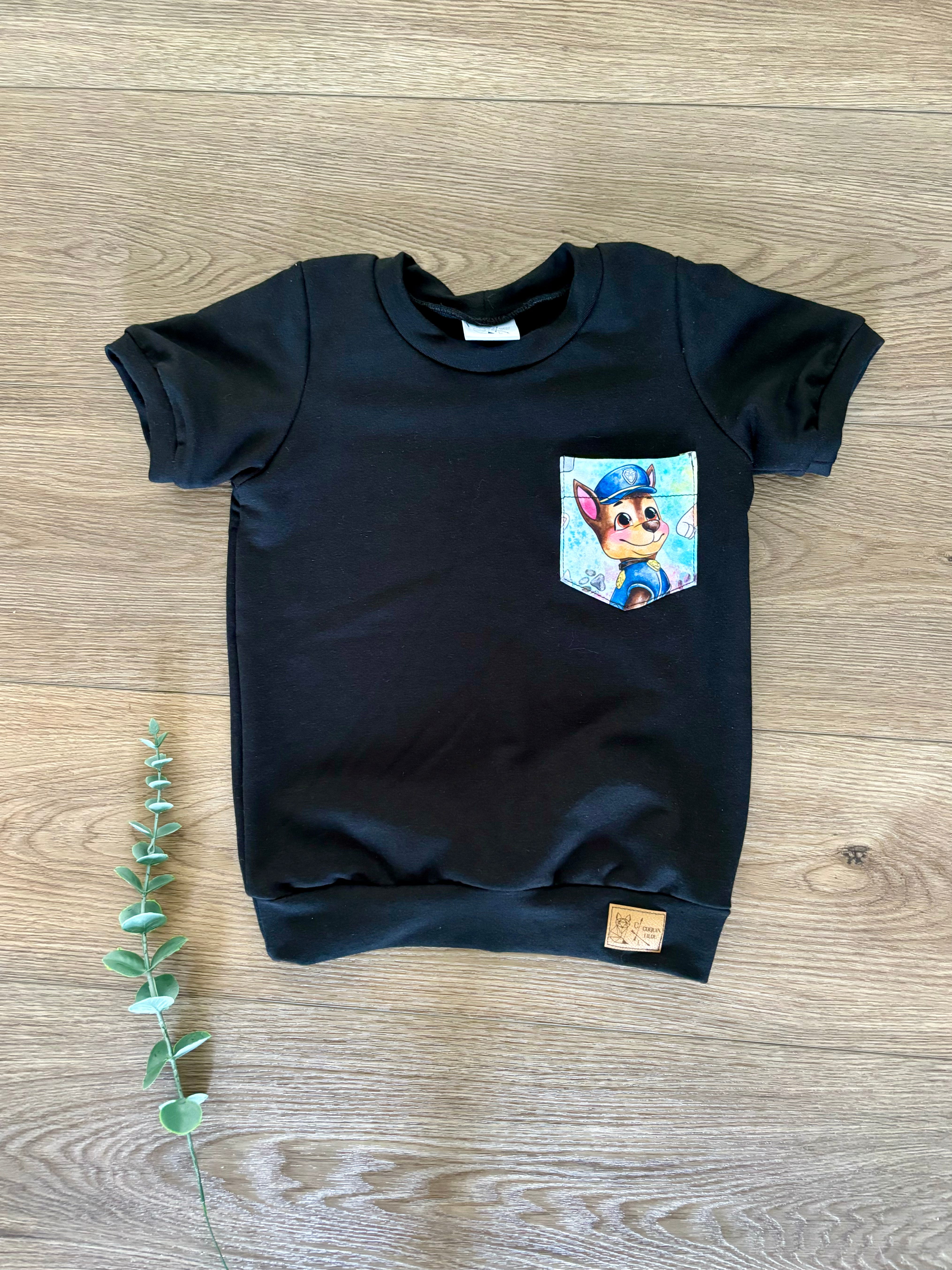 T-shirt à poche ( chase , pat patrouille )