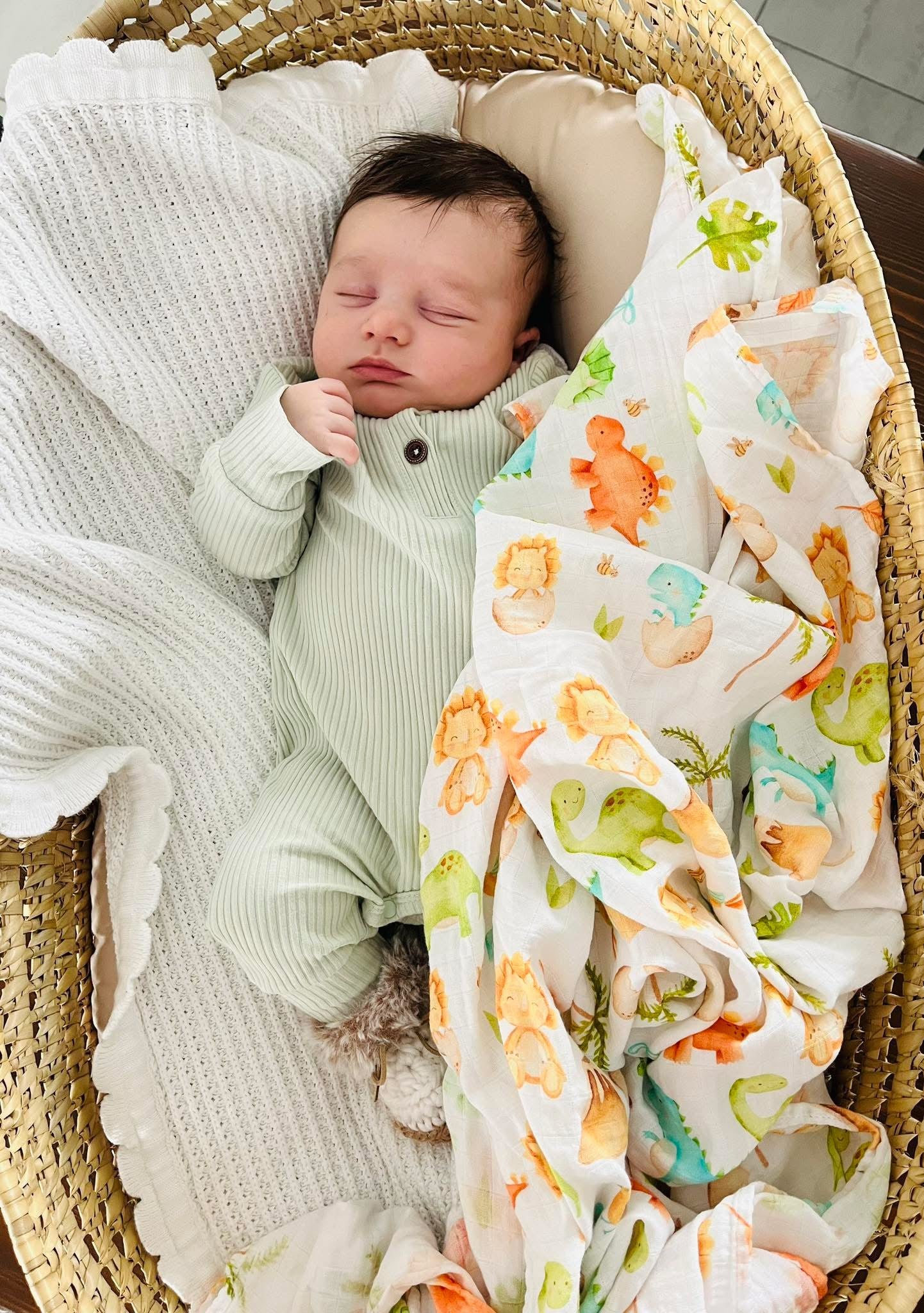 Doudou mousseline dinos